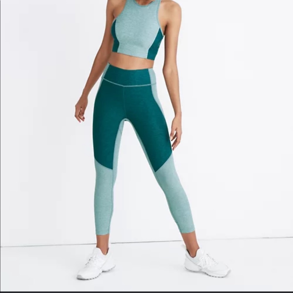 Outdoor Voices x Madewell Colorblock 3/4 Leggings Green Medium